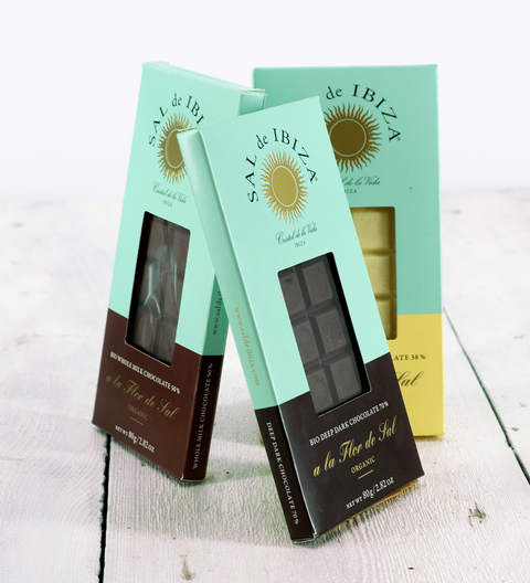 SAL de IBIZA Dunkle Schokolade mit Fleur de Sel, 70% Kakao 80g, BIO