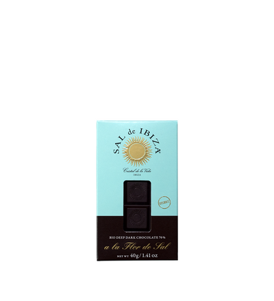 SAL de IBIZA Dunkle Schokolade mit Fleur de Sel, 70% Kakao, Mini, 40g, BIO