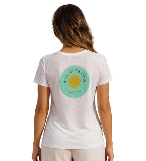 SAL de IBIZA Damen Shirt mit Logo, leichte Bio-Baumwolle