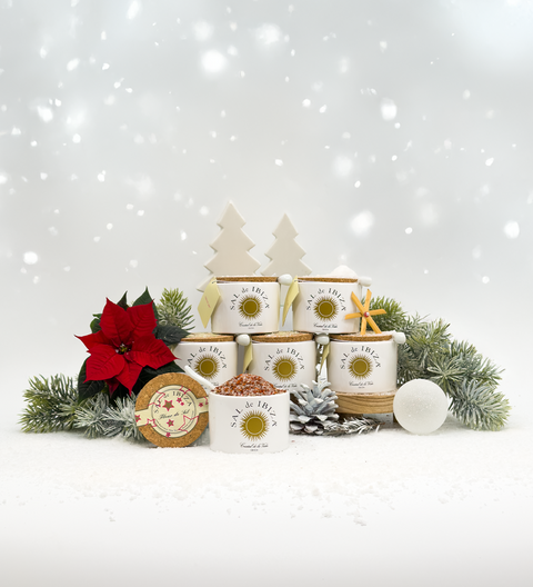 SAL de IBIZA Fleur de Sel Especial "Feliz Navidad" set de 6